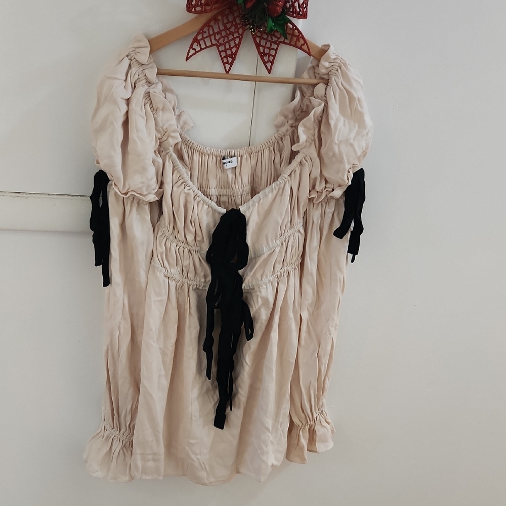 Rumored Cream Gathered Top